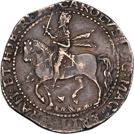 1637 Half Crown na Obverse