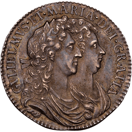 1690 Half Crown na Obverse