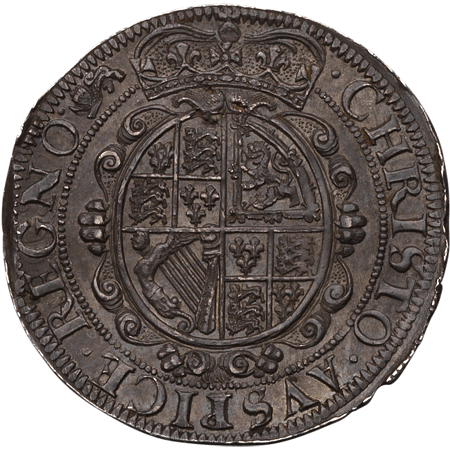 1642 Half Crown na Reverse